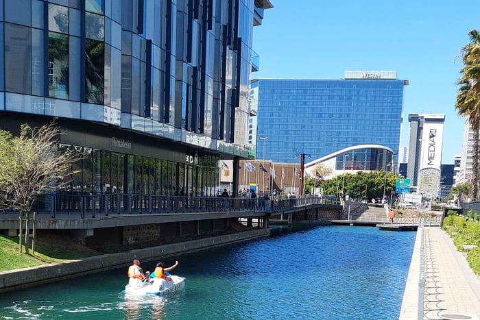 Promenade en pédalo au V&A Waterfront - Le Cap