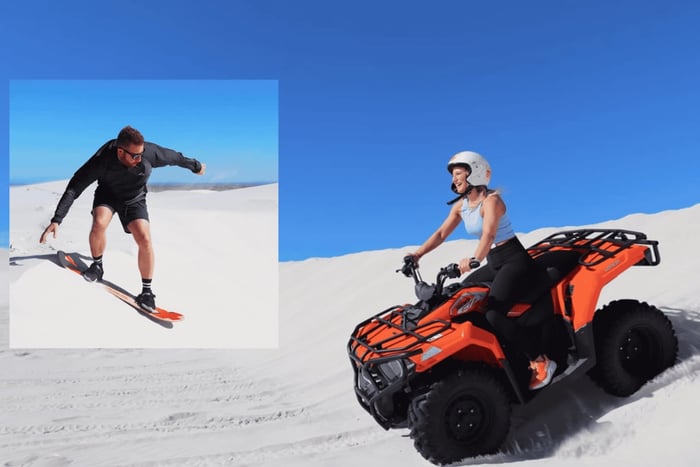Quad Quest Atlantis: Fyrhjuling i Atlantis sanddyner och foton
