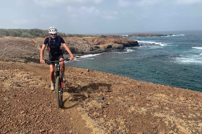 Tarrafal: mountainbiketour met traditionele maaltijd