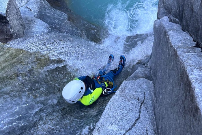 Canyoning Écot para iniciantes em Bonneval-sur-Arc