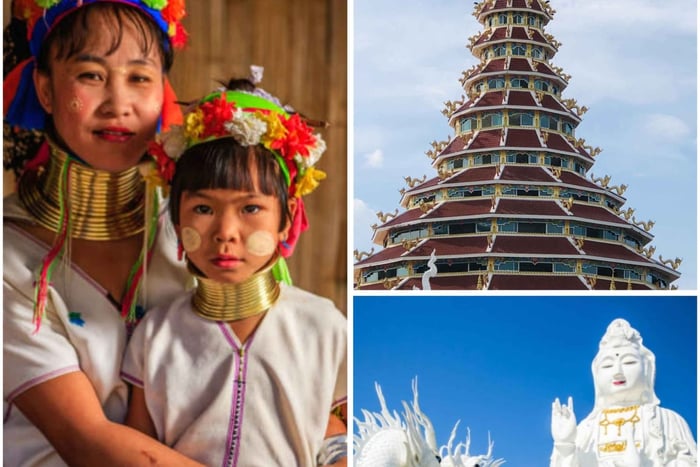 Depuis Chiang Mai : visite des temples de Chiang Rai et du village des hommes au long cou