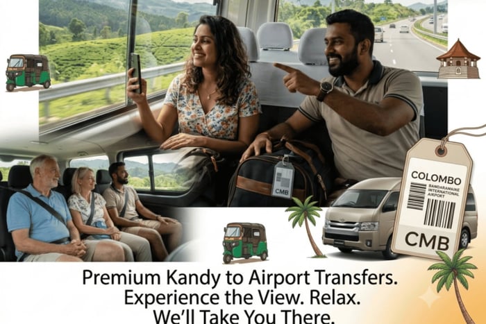 Desde Kandy: aeropuerto de Colombo (CMB) o vuelta a Negombo
