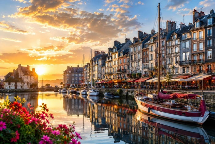 Från Le Havres hamn: Charmiga kuststäderna Honfleur och Deauville