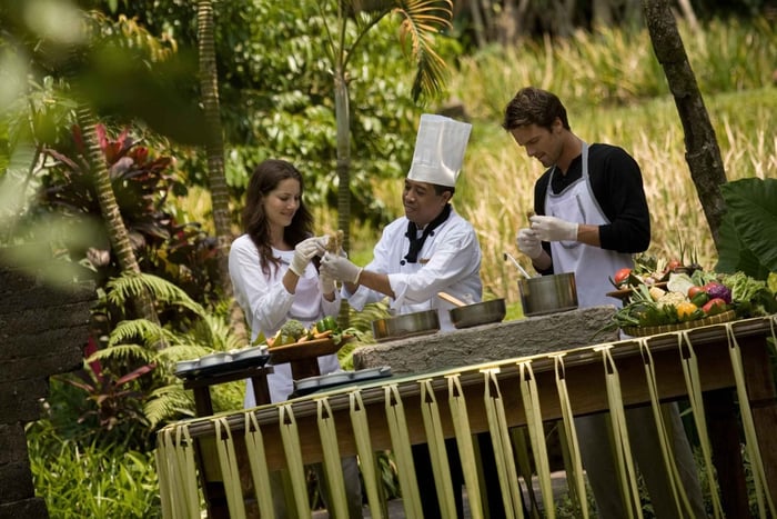 Cours de cuisine balinaise au Kamandalu Ubud