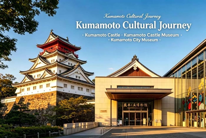 Kumamoto Castle + Wakuwakuza + City Museum Ticket