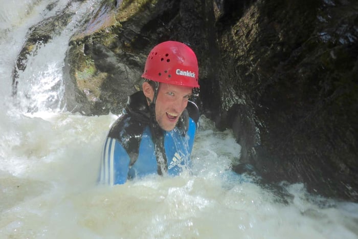 Ötztal: Obere Auerklamm Canyoning Tour para principiantes