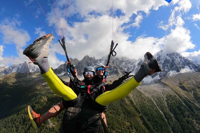 Tandemflyvning med paragliding i Planpraz