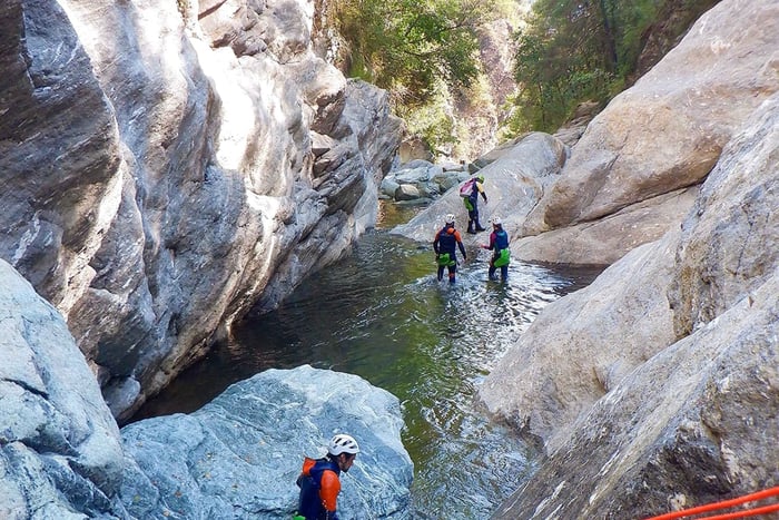 Valle D'Aosta: Canyoning Teste-se no torrente Chalamy
