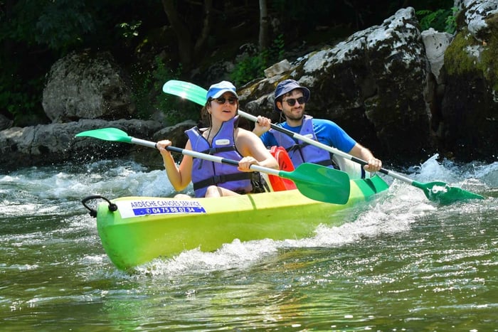 Vallon-Pont-d'Arc: Canoe/kayak descent of the Ardèche - 7 km route