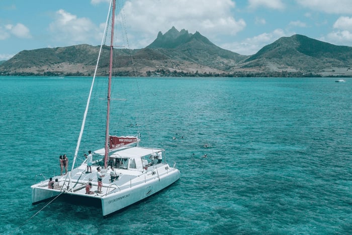 Mauritius: Dagstur med katamaran til Île aux Cerfs med frokost