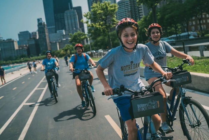 Chicago: Downtown Family Food Tour på cykel med sightseeing