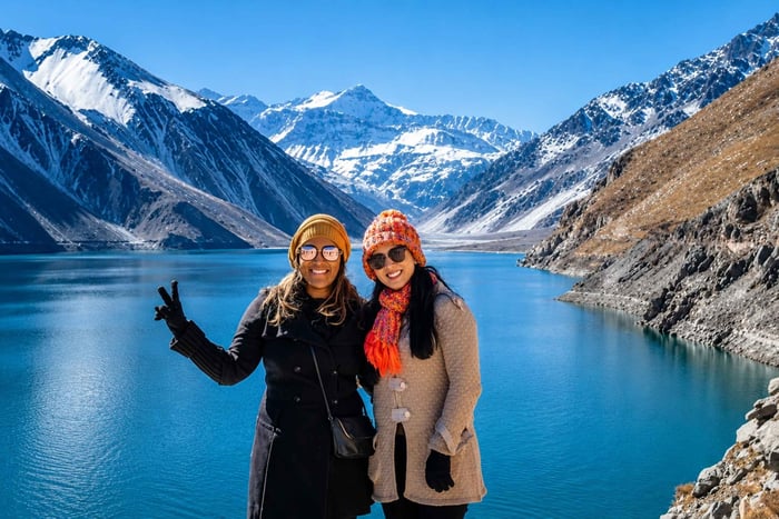 Cajón del maipo + embalse el yeso con Picnic andino y vino chileno
