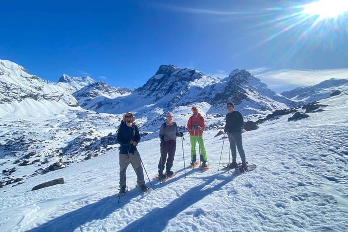 De Santiago: Caminhada com raquetes de neve nos Andes