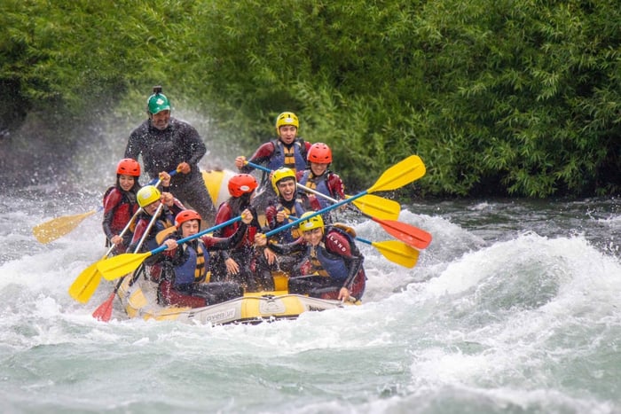 Pucón: Familien-Rafting-Abenteuer auf dem Fluss Trancura Bajo, mittelschweres Niveau