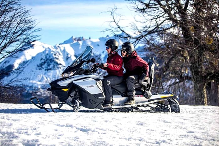 Santiago: Cajón del Maipo Snowmobile Tour with Pickup