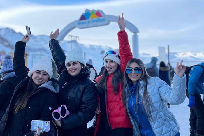 Santiago: Farellones Park + ophalen en sneeuwbril