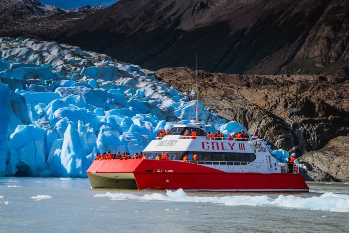 Torres del Paine: 3-timers naturskjønn båttur til Grey-breen