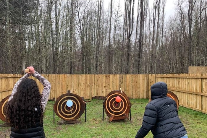 Hanmer Springs: experiencia de 1 hora de lanzamiento de hacha