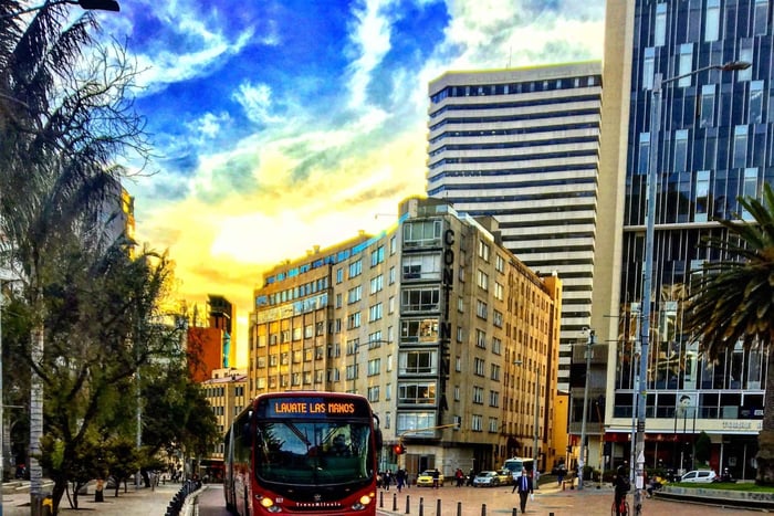 Complete wandeltocht in het centrum van Bogota