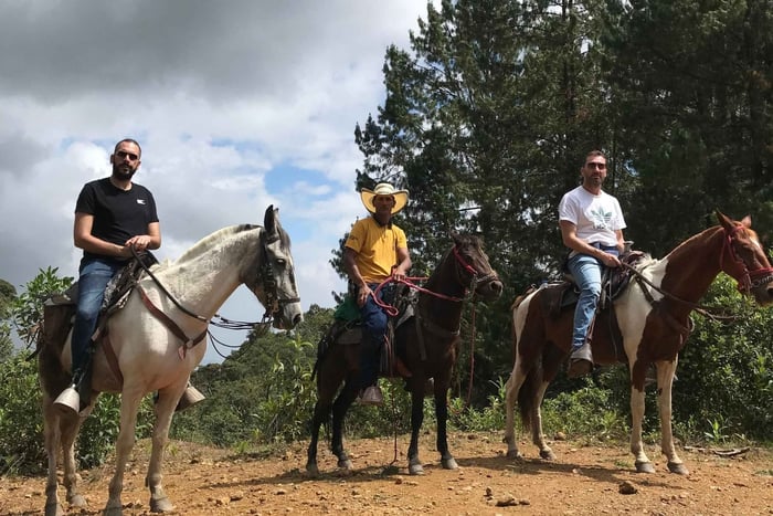 Horseback riding through the mountains of Medellín
