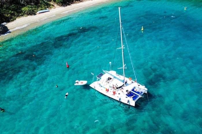 Sailing on a catamaran for a fun adventure