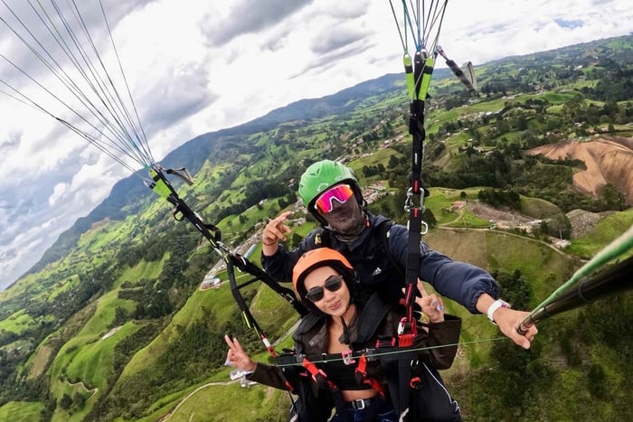 San Félix: Paragliding flight with 360° camera images, a great adventure