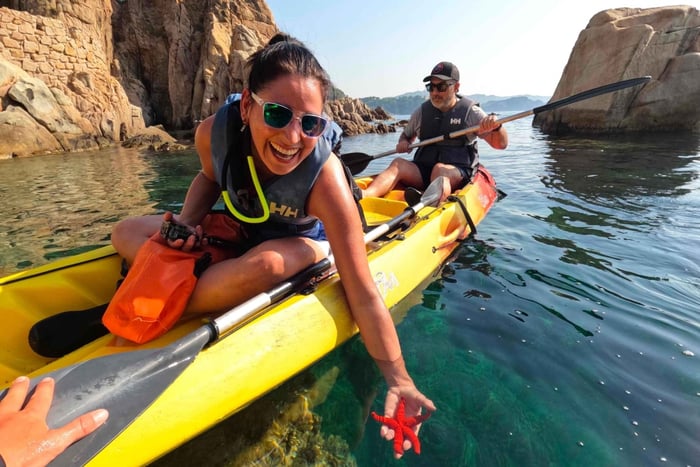 Blanes: Kajakk- og snorkeltur med guide
