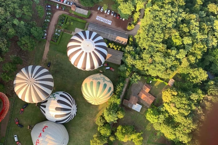 Półdniowy lot balonem na ogrzane powietrze do wulkanu La Garrotxa