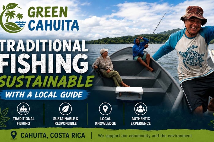 Cahuita : Expérience traditionnelle de pêche caribéenne en bateau