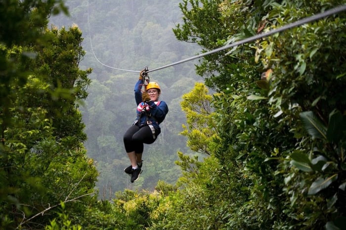 Monteverde: Jungel-zipline og Tarzan-sving med transport