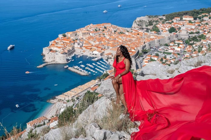 Dubrovnik: Servizio fotografico privato in abito da volo