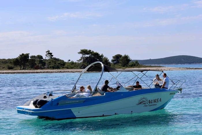 Trogir: Lagoa Azul e Três Ilhas com mergulho com snorkel e toalhas