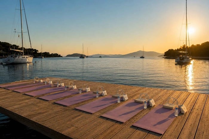 Trogir: Auringonnousun wellness-elämys, pilates rannalla