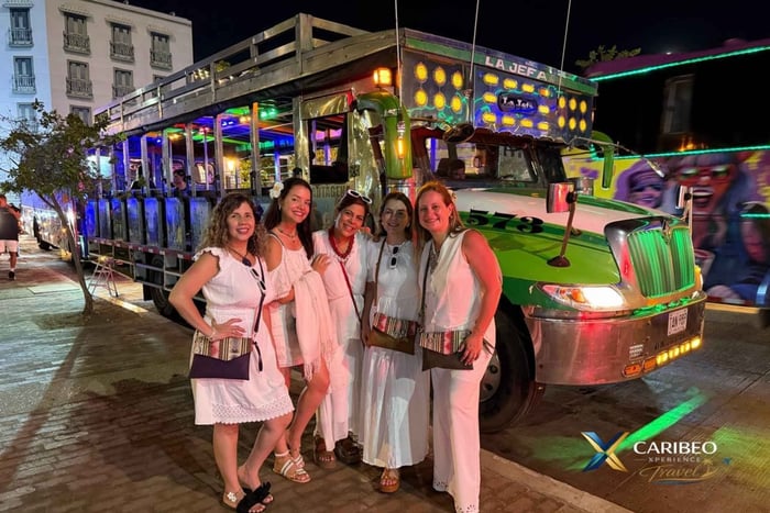 Cartagena Chiva Rumbera Night Party Bus Tour with Music & City Highlights