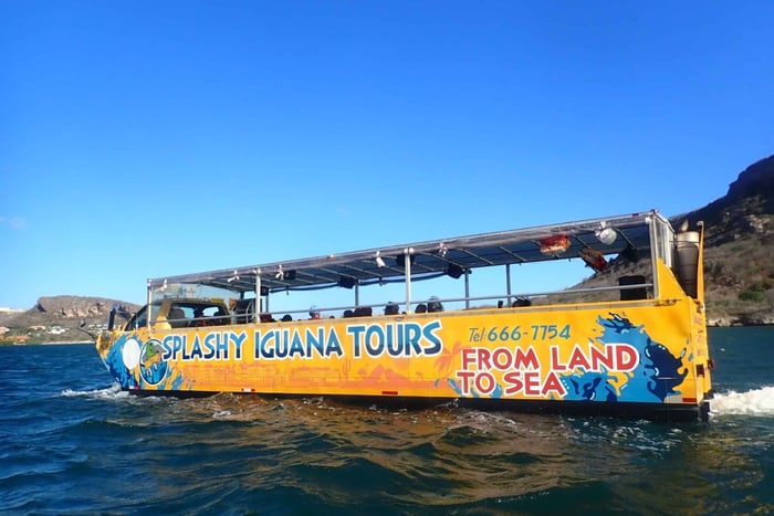 Curaçao Amphibious Bus Tour Drive from Land into the Ocean