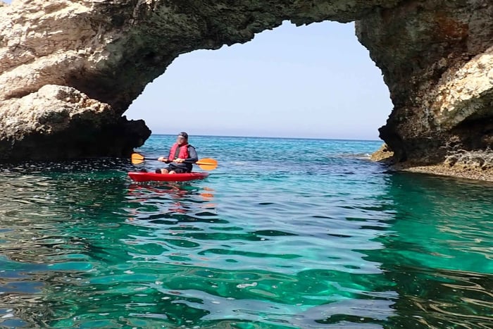 4-hour Ayia Napa SeaCaves Guided Kayaking from Limnara beach