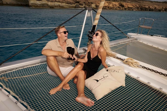 Ayia Napa: Sunset Catamaran Cruise with Lunch & Open Bar