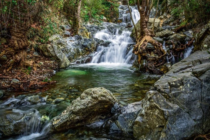 From Paphos: Caledonia Waterfalls Walking Tour with Lunch