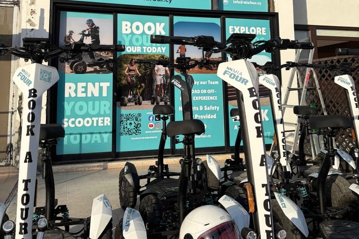 Paphos: 4-Wheel Electric Scooter Rental