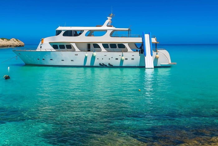 Protaras: Luxury Yacht Cruise with slide, BBQ Lunch & Drink