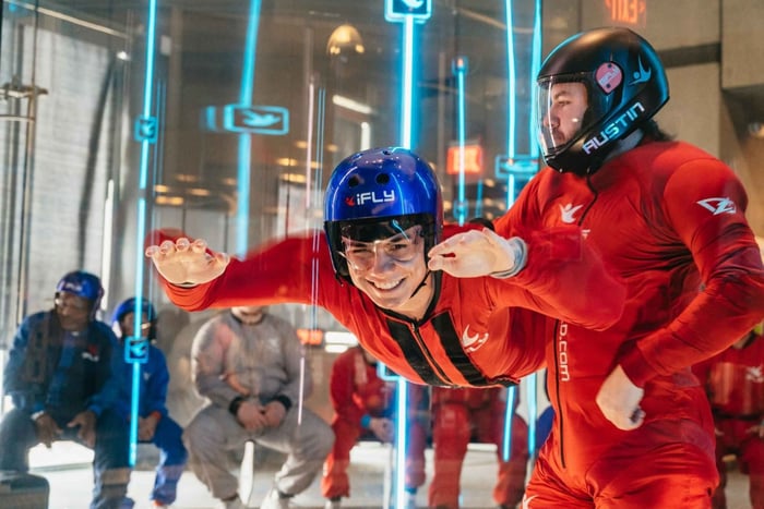 iFLY Dallas oplevelse for førstegangsflyvere