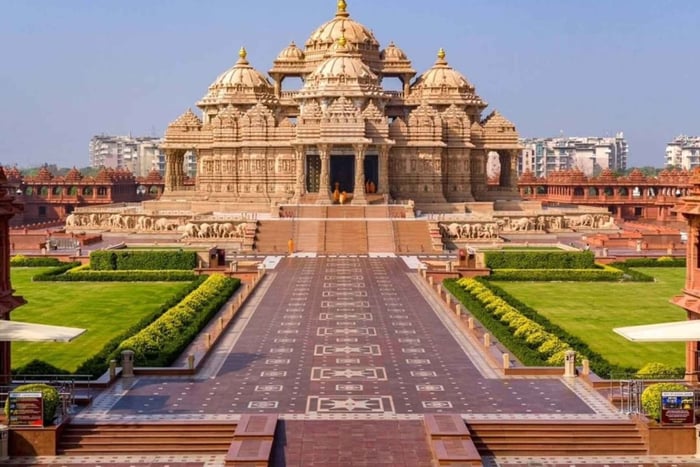 Delhi : visite du temple Akshardham avec spectacle son et lumières
