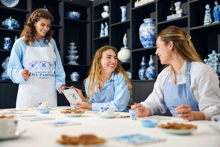 Amsterdam: Workshop i traditionel hollandsk blå flisemaleri