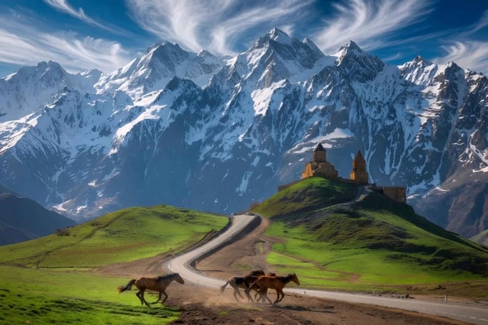 Desde Tiflis: excursión de 1 día a las montañas de Kazbegi, Gudauri y Gergeti
