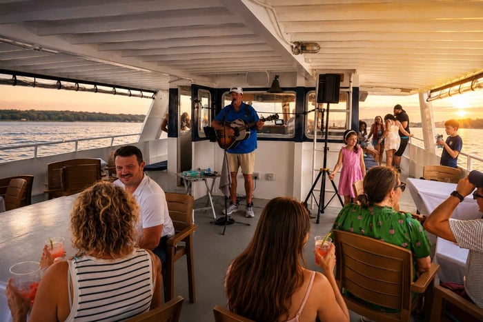 Crociera happy hour con musica dal vivo