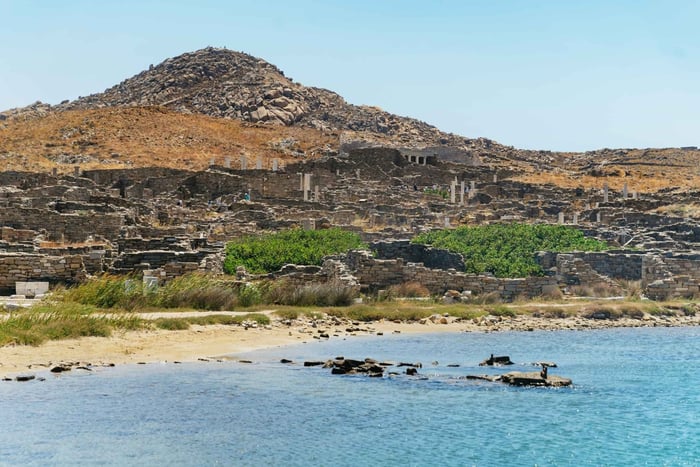 Cidade de Mykonos: excursão guiada de um dia ao sítio arqueológico de Delos