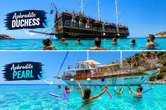 Rhodos: all-inclusive cruise met 3 stops, lunch en drankjes