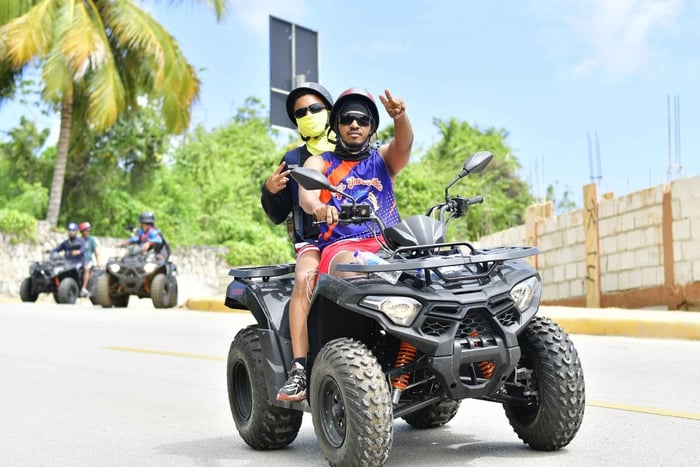 Four-wheeler (ATV) sightseeing tour, kayak, lunch, and pool in Boca de Yuma