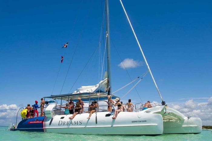 Vanuit Bayahíbe: Catamaran cruise op het eiland Saona met buffet