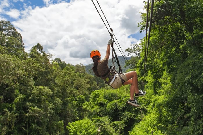 Vanuit Miches: dagtour naar Samaná Zipline en Playa El Valle